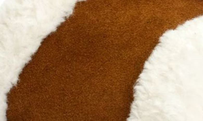 Shop Revitalign Clara Orthotic Faux Fur Lined Slide Slipper In Saddle