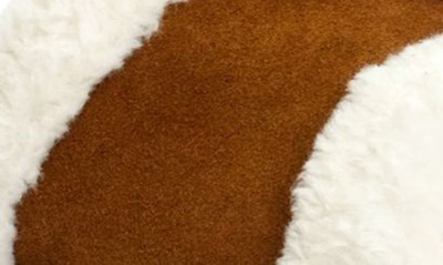 Revitalign Clara Orthotic Faux Fur Lined Slide Slipper In Saddle