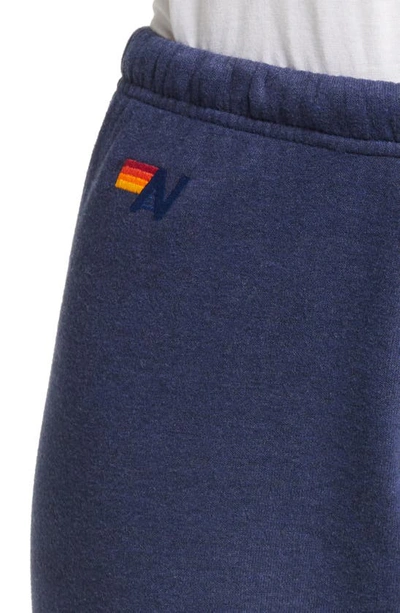 Shop Aviator Nation Rainbow Stitch Sweatpants In Navy