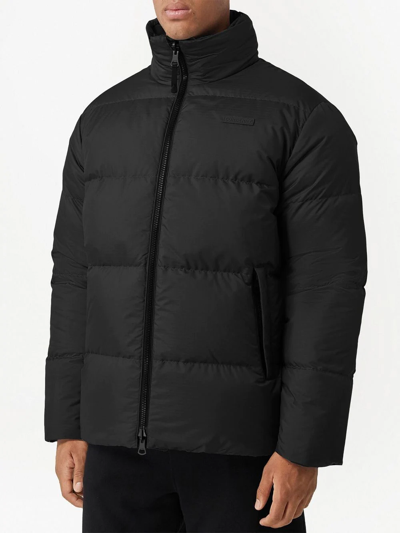 Shop Burberry Packaway Checked Parka Jacket In Grau