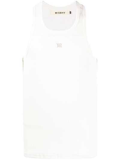 Misbhv Tank Top Logo Embroidery In Weiss