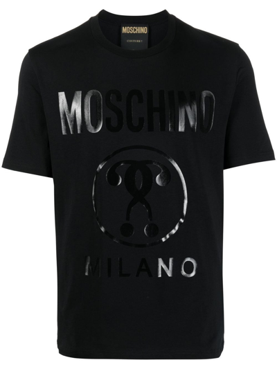 Shop Moschino T-shirt Logo In Nero