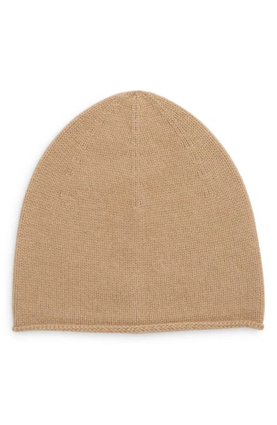 Shop Vince Boiled Cashmere Chunky Knit Beanie In Camel