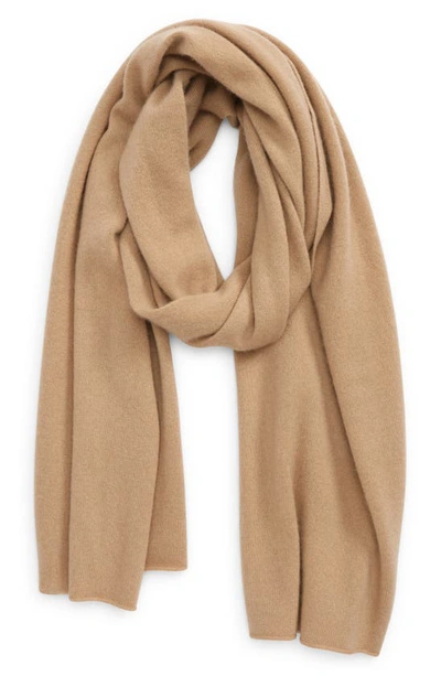Shop Vince Boiled Cashmere Knit Scarf In Cam