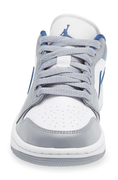 Shop Jordan Nike Air  1 Low Sneaker In Stealth/ French Blue/ White