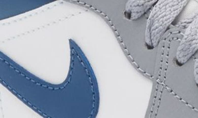 Shop Jordan Nike Air  1 Low Sneaker In Stealth/ French Blue/ White
