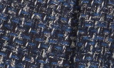 Shop Balmain Pleated Tweed Shorts In Multi-blue