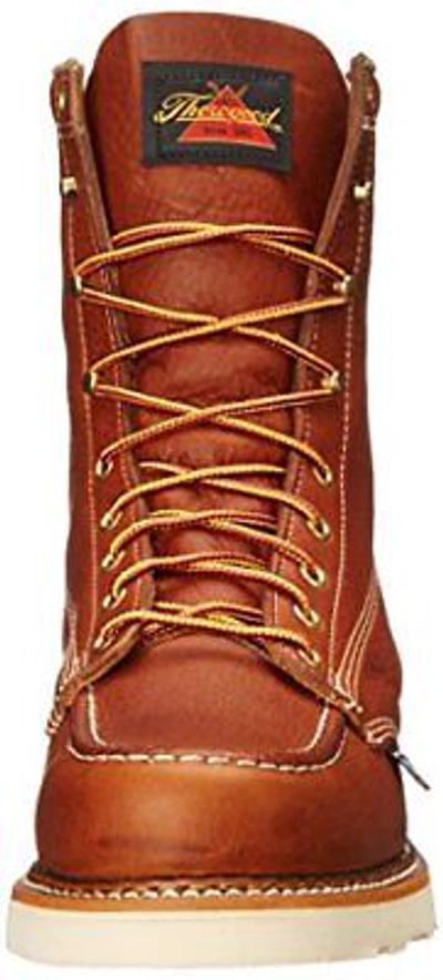 Pre-owned Thorogood 814-4201 American Heritage 8″ Tobacco Toe Maxwear Wedge™ In Brown