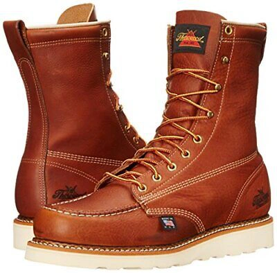 Pre-owned Thorogood 814-4201 American Heritage 8″ Tobacco Toe Maxwear Wedge™ In Brown
