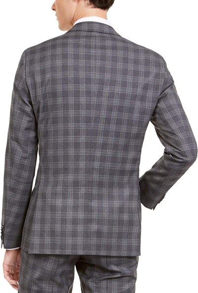 Pre-owned Hugo Boss Men's Modern Fit 2 Piece Set Luxurious Business Suit 100% Virgin Wool In Gray