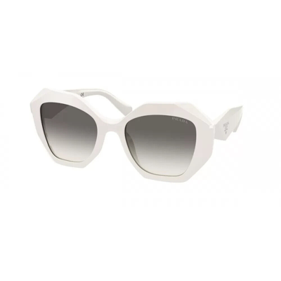 Pre-owned Prada Pr 16ws 142130 Talc-grey Gradient Women's Sunglasses 53mm Authentic In Gray