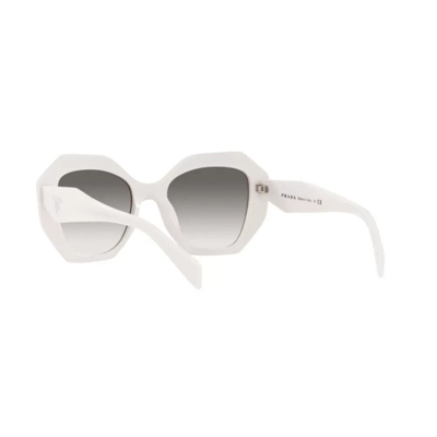 Pre-owned Prada Pr 16ws 142130 Talc-grey Gradient Women's Sunglasses 53mm Authentic In Gray