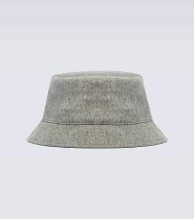 Shop Loro Piana Cityleisure Cashmere Bucket Hat In Flannel Melange