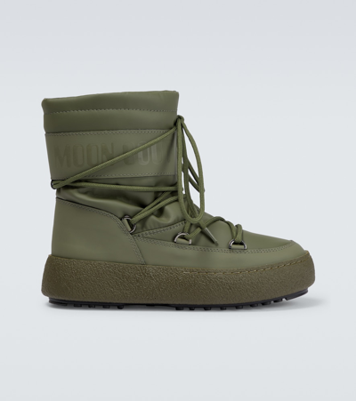 Shop Moon Boot Mtrack Tube Rubber Boots In Khaki
