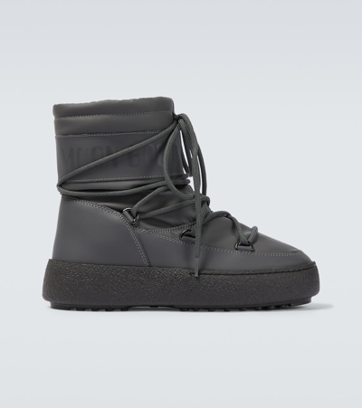 Shop Moon Boot Mtrack Tube Rubber Boots In Dark Grey