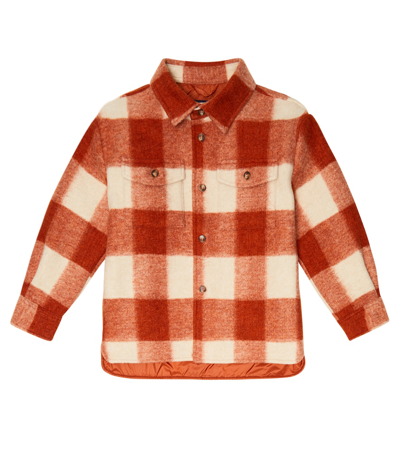 Shop Il Gufo Checked Jacket In Copper