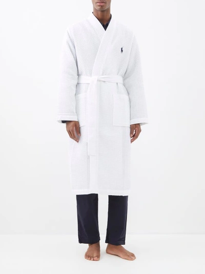 Polo Ralph Lauren Cotton Fleece Robe In White | ModeSens