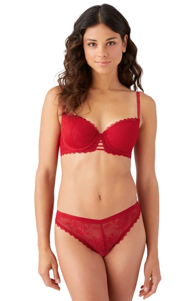Shop B.tempt'd By Wacoal No Strings Attached Underwire Balconette Bra In Crimson Red