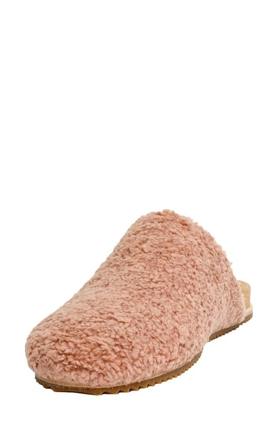 Shop Revitalign Holly Orthotic Faux Shearling Slipper In Dusty Rose
