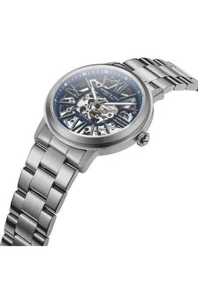 Shop Kenneth Cole Automatic Bracelet Watch, 43mm In Gunmetal