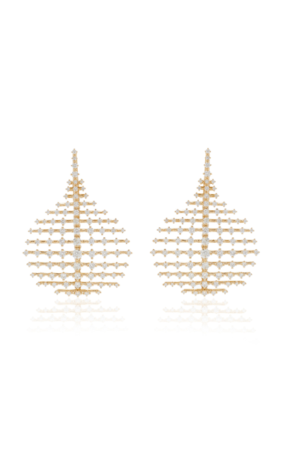 Shop Fernando Jorge Small Disco 18k Gold Diamond Earrings