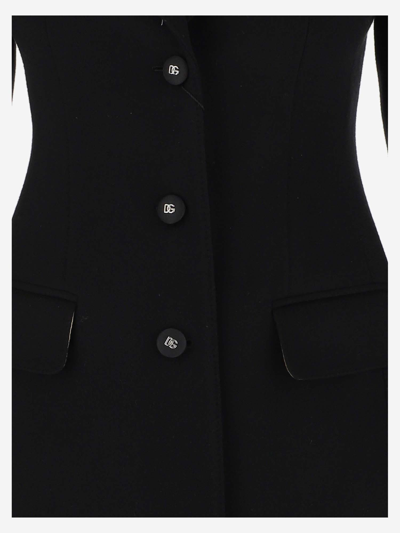 Shop Dolce & Gabbana Single-breasted Wool And Cashmere Coat In Nero