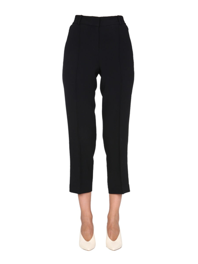 Shop Michael Michael Kors Cropped Trousers In Black