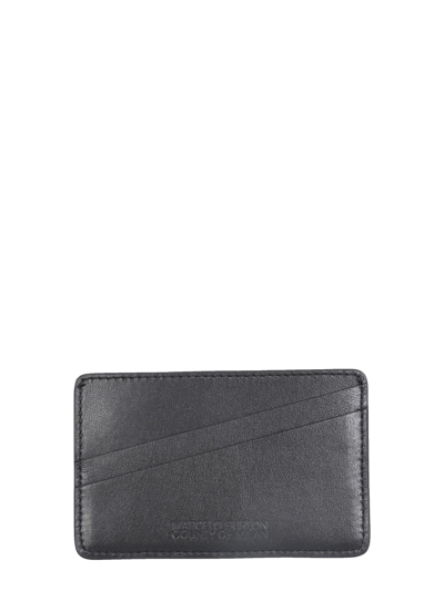 Shop Marcelo Burlon County Of Milan Leather Card Holder In Black