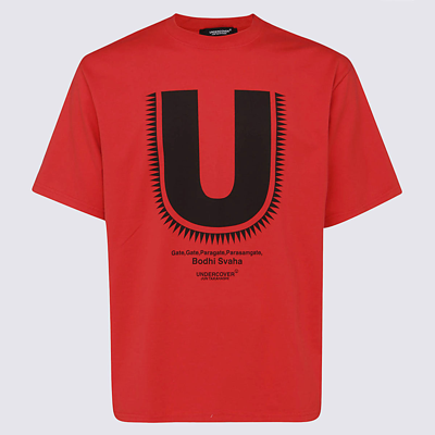 Shop Undercover Red Cotton T-shirt