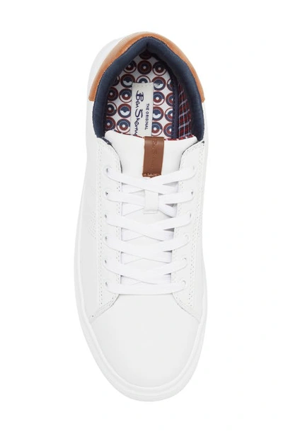 Shop Ben Sherman Hardie Trainer Sneaker In White / Tan Pu