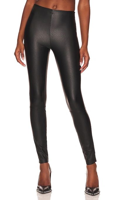 Shop Good American Good Waist Leather Pull On In Black001