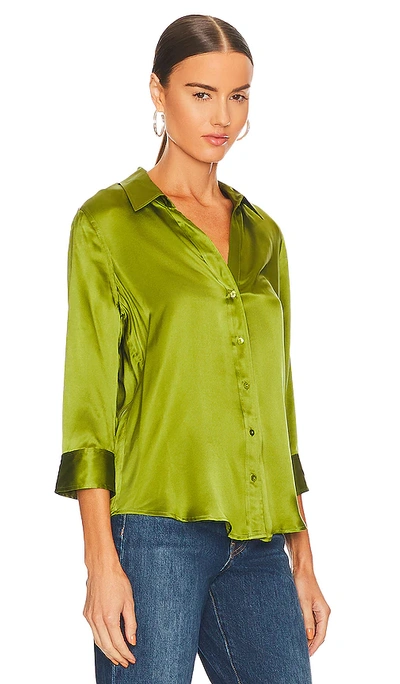 Shop L Agence Dani Blouse In English Ivy