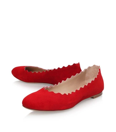 Shop Chloé Lauren Scallop Flats