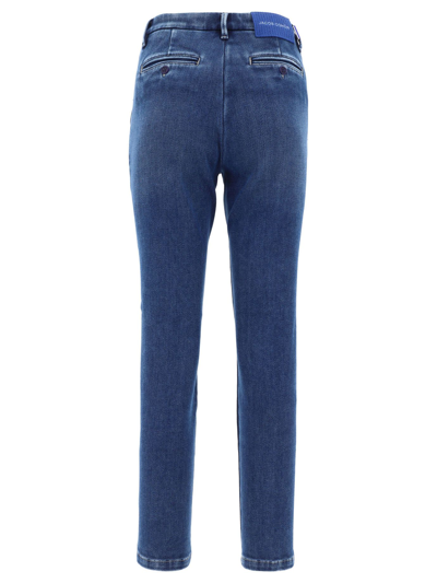 Shop Jacob Cohen Women's Blue Other Materials Pants