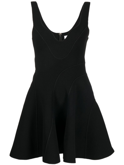 Shop Acler Gower Flared Mini Dress In Black