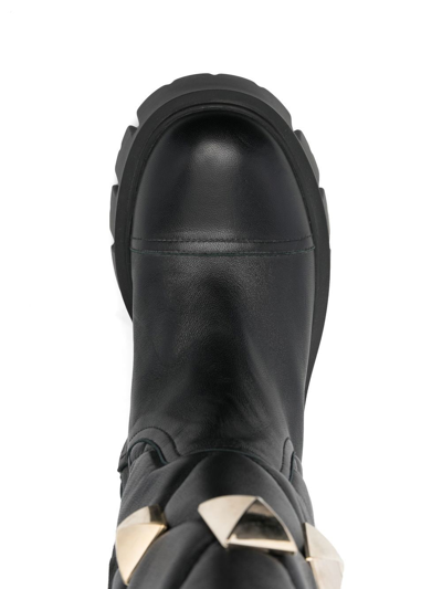 Shop Philipp Plein Stud-embellished Mid-calf Boots In Black