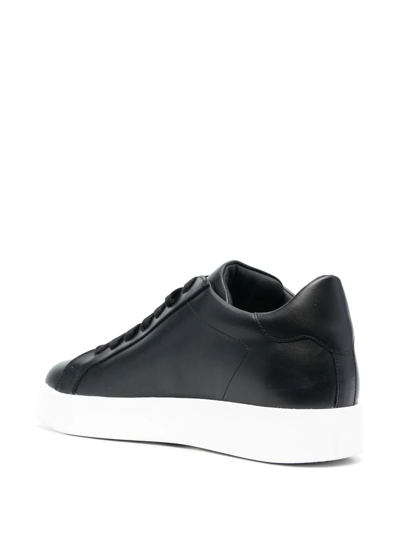 Shop Philipp Plein Low-top Leather Sneakers In '02 Black'