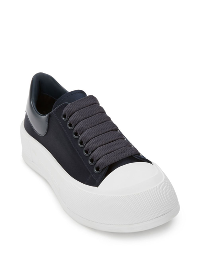 Shop Alexander Mcqueen Deck Flatform Plimsolls In Grey