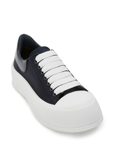 Shop Alexander Mcqueen Deck Flatform Plimsolls In Grey