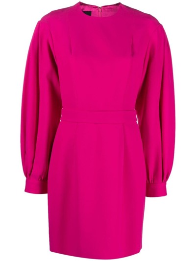 Shop Giovanni Bedin Balloon-sleeved Fitted Dress In Pink