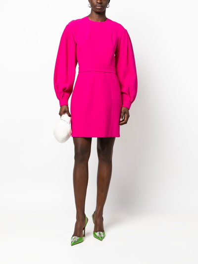 Shop Giovanni Bedin Balloon-sleeved Fitted Dress In Pink