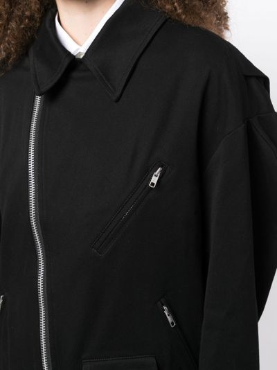 Shop Y's Zipped-pockets Zip-up Jacket In Black