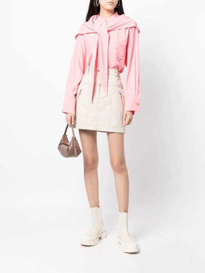 Shop 3.1 Phillip Lim / フィリップ リム High-waisted Mini Skirt In Neutrals