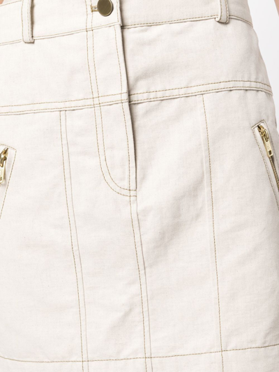 Shop 3.1 Phillip Lim / フィリップ リム High-waisted Mini Skirt In Neutrals