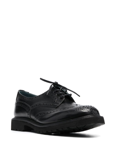 Shop Tricker's Bourton Lace-up Leather Brogues In Schwarz