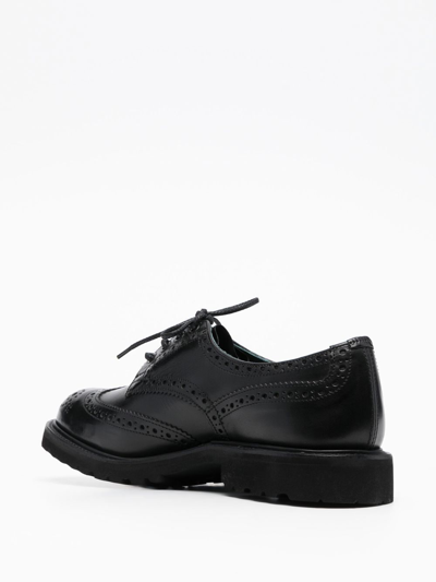Shop Tricker's Bourton Lace-up Leather Brogues In Schwarz