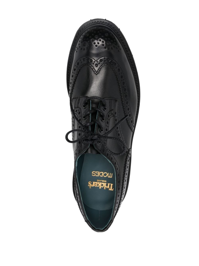 Shop Tricker's Bourton Lace-up Leather Brogues In Schwarz