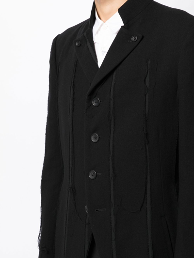 Yohji Yamamoto Button-up Long-sleeve Blazer In Black