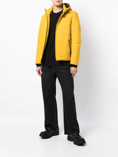 抽绳连帽填充夹克