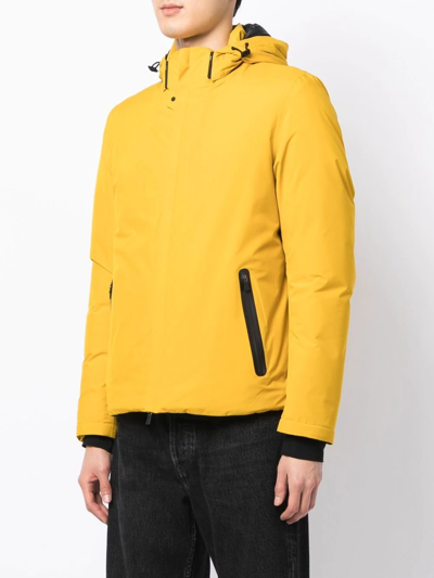 抽绳连帽填充夹克